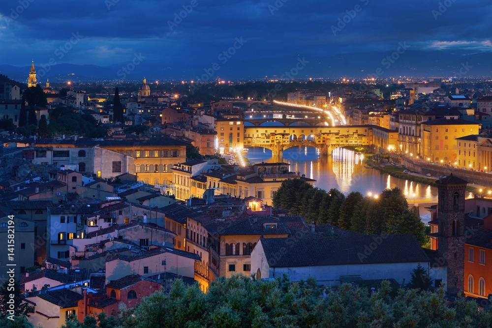 Florence skyline night