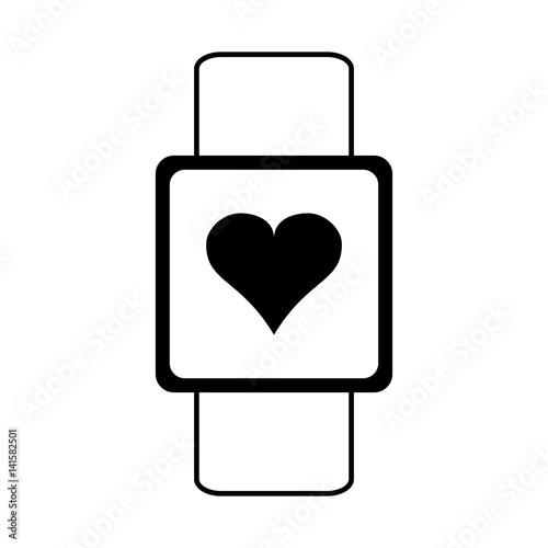 smartwatch icon ove rwhite background. vector illustration