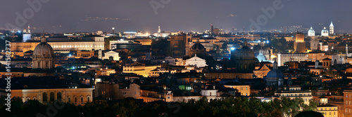 Rome skyline night view