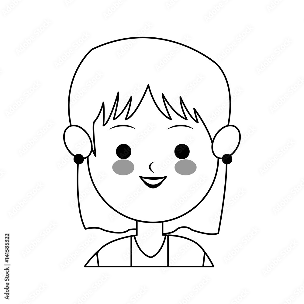woman with fringe cute cartoon icon image vector illustration design woman with fringe cute cartoon icon image vector illustration design
