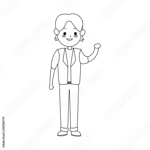 young man cute cartoon icon image vector illustration design 