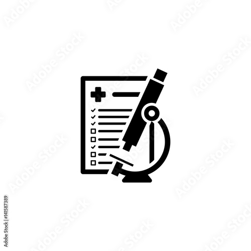 Laboratory Analysis Icon. Flat Design.