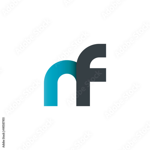 Initial Letter NF Linked Design Logo