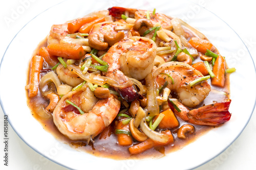 Home Cooked Meal, Shrimps with Sweet and Sour Sauce