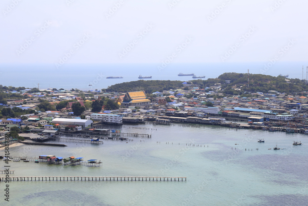 Top View of the fishing village