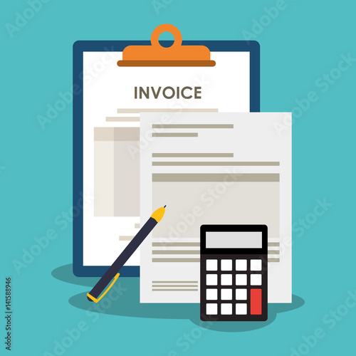 invoice economy related icons image vector illustration design
