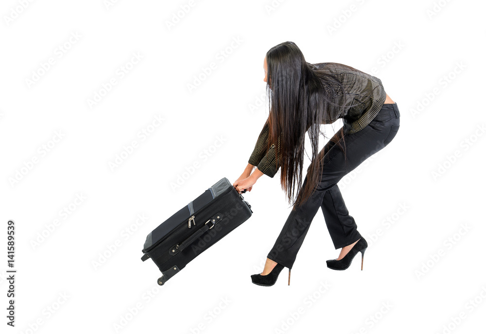 Girl with a suitcase Girl with a suitcase