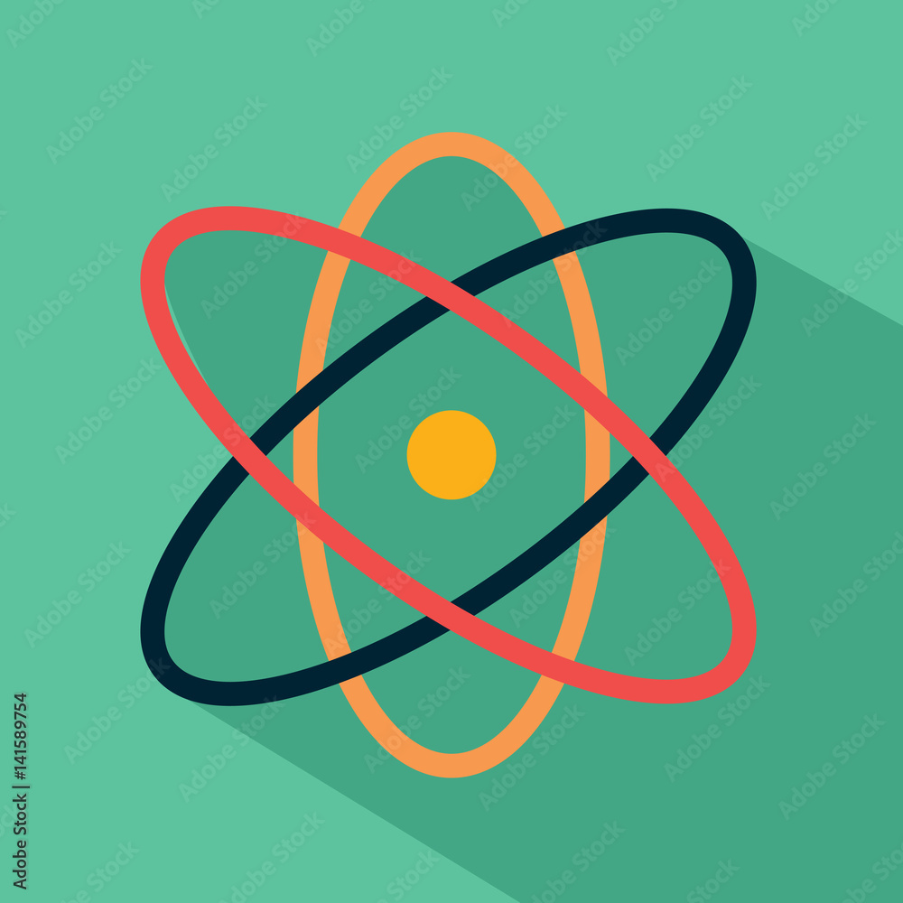 Atom icon. Vector illustration Atom icon. Vector illustration