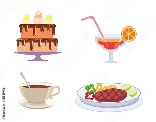 foodstuffs color icons