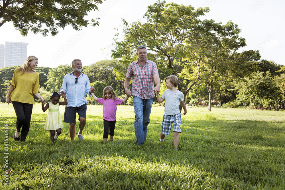 Family Generations Parenting Togetherness Relaxation Concept Family Generations Parenting Togetherness Relaxation Concept