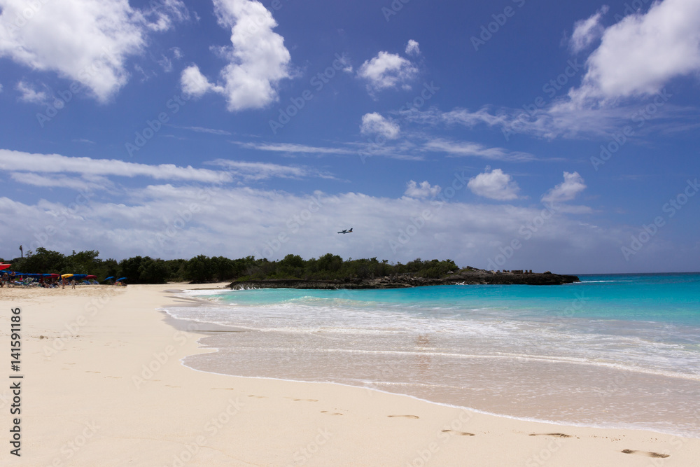 Caribbean beach with turquoise water