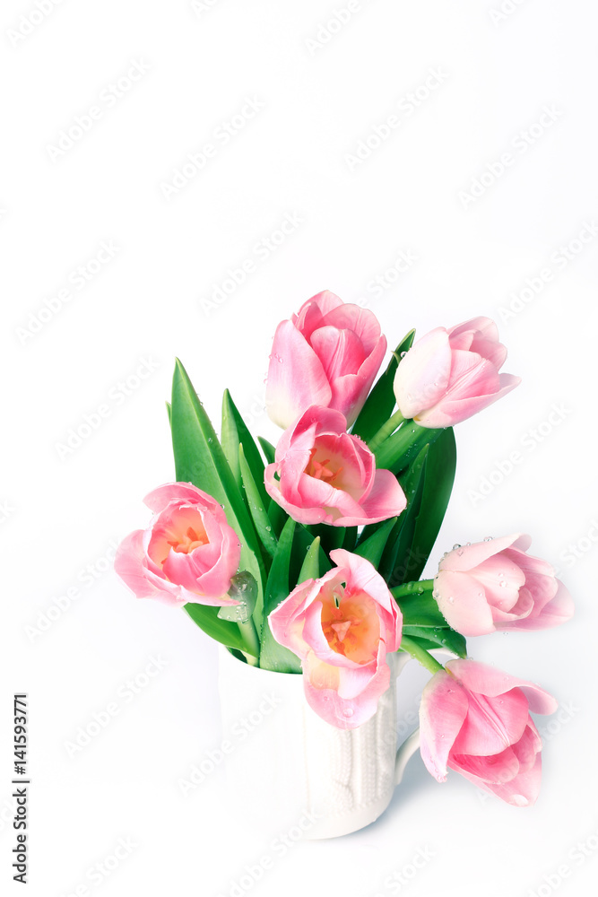 Spring bouquet of pink tulips Spring bouquet of pink tulips