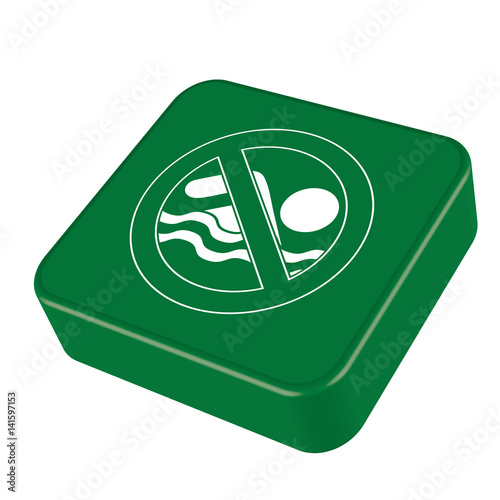 No swimming prohibition sign icon