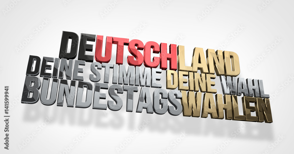 german language for Germany your voice your vote 3d render german language for Germany your voice your vote 3d render