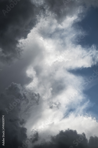 cumulus clouds in the blue sky close up © smolskyevgeny