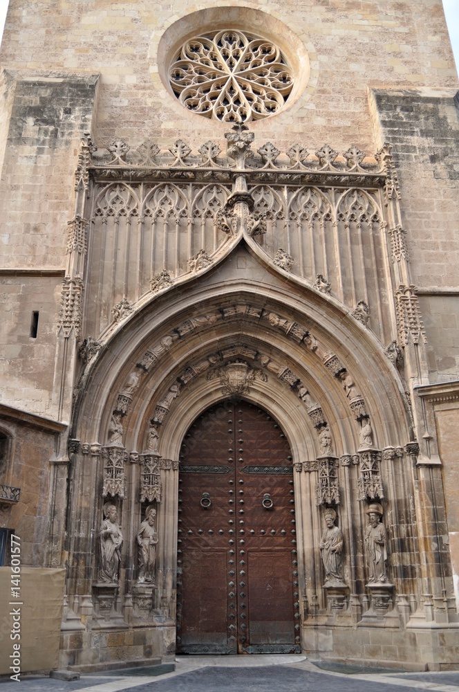 Catedral de Murcia puerta de Los Apóstoles Stock Photo | Adobe Stock