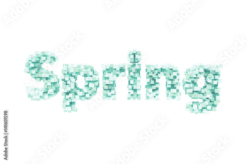 Spring. Spring theme quilling letter from quilling fonts collection. Hello spring.