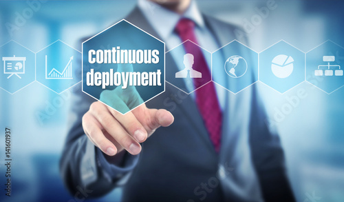 continuous deployment / Businessman