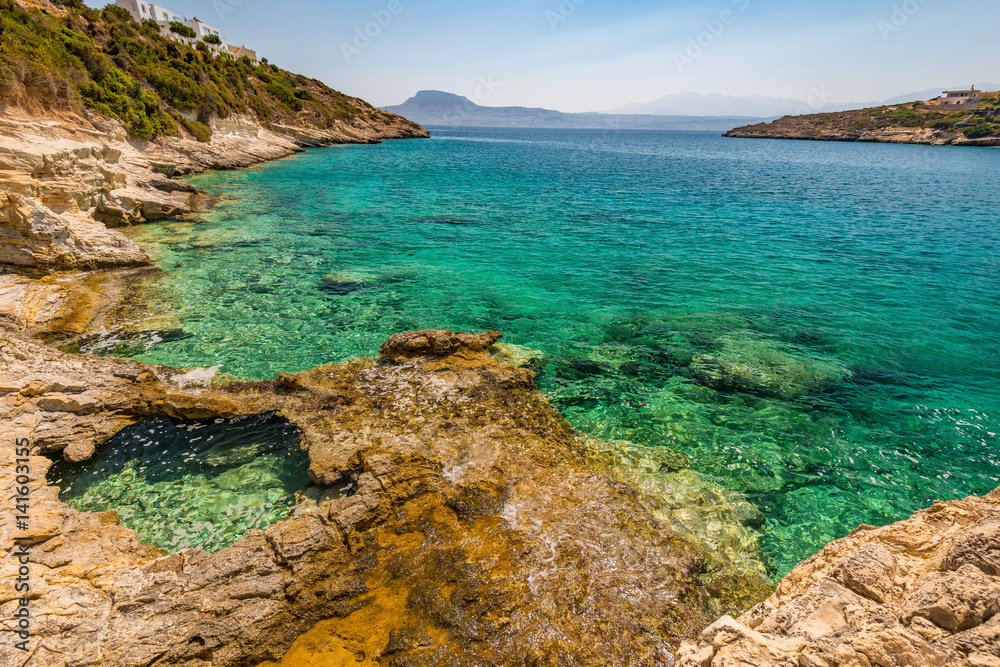 Tropical bay on Crete Island, Greece, Eastern Europe