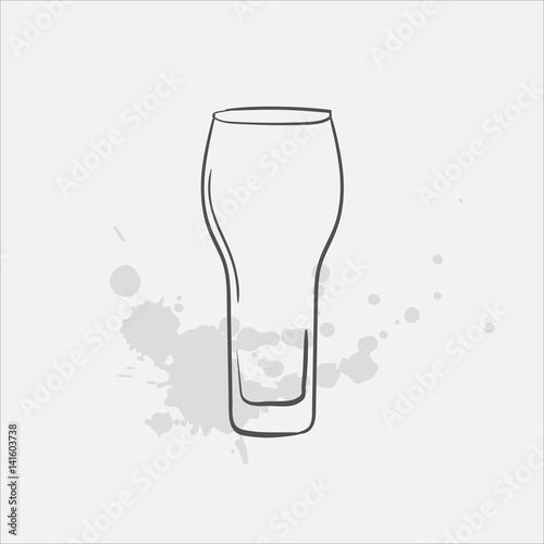 pilsner glass vector sketch icon