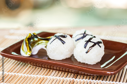 rice ball food home made design