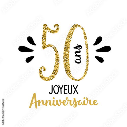 Carte JOYEUX ANNIVERSAIRE – 50 ANS