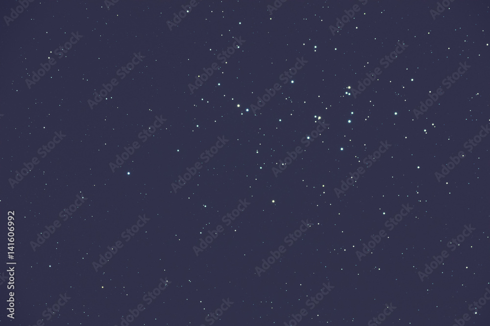 Milky way stars on a dark cosmos sky. 