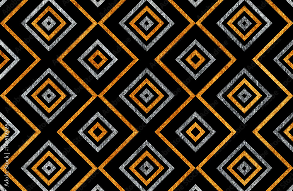 Geometrical golden and silver pattern. Geometrical golden and silver pattern.