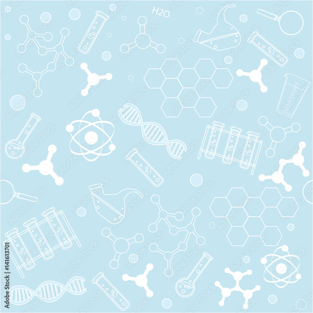 seamless pattern chemical elements