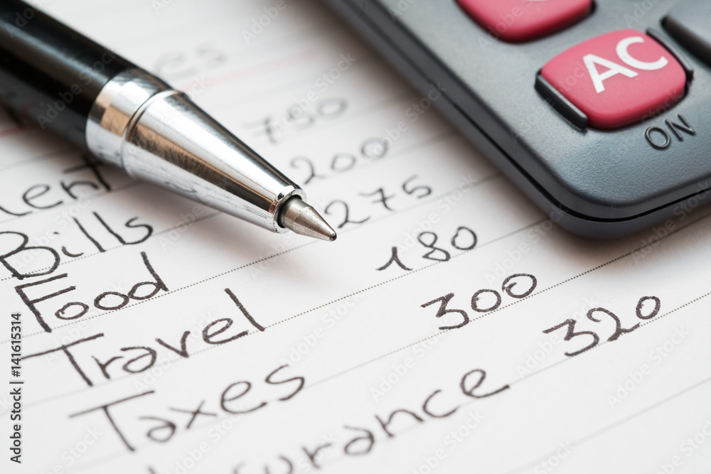 Household expenses concept Household expenses concept