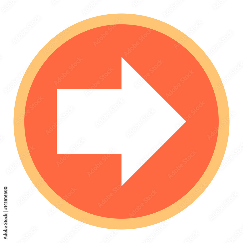 Arrow Sign Flat Circle Icon Arrow Sign Flat Circle Icon