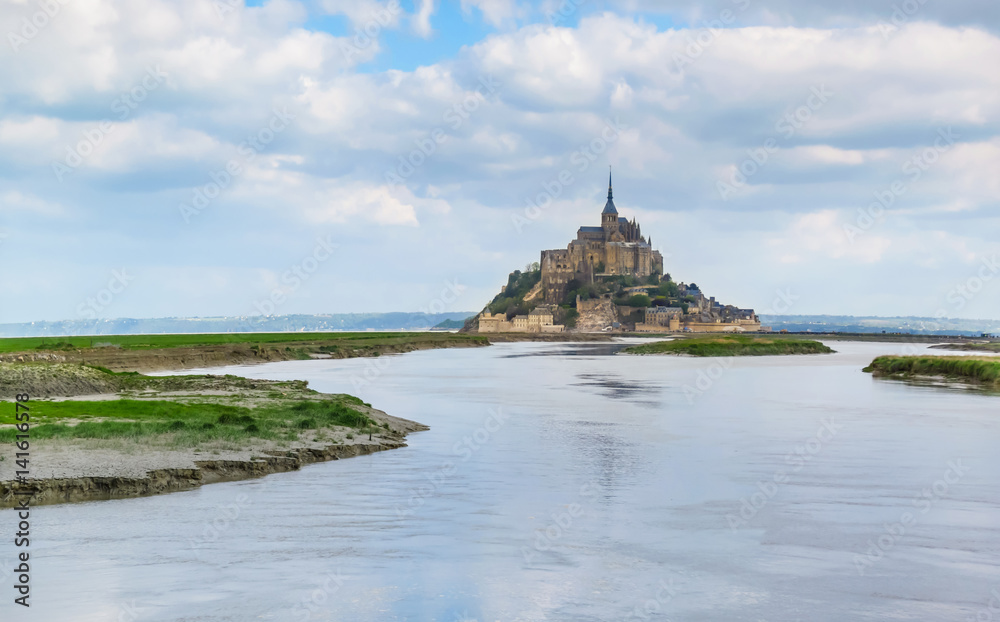 Landscape of Brittany and Mont Saint-Michel, France