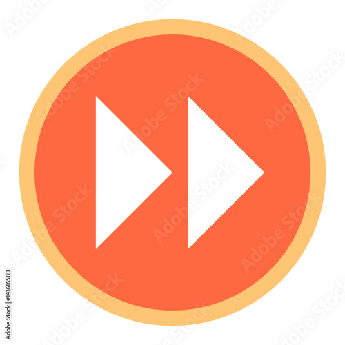 Free Download Arrow Sign Fast Forward Flat Circle Icon - GFXLoad