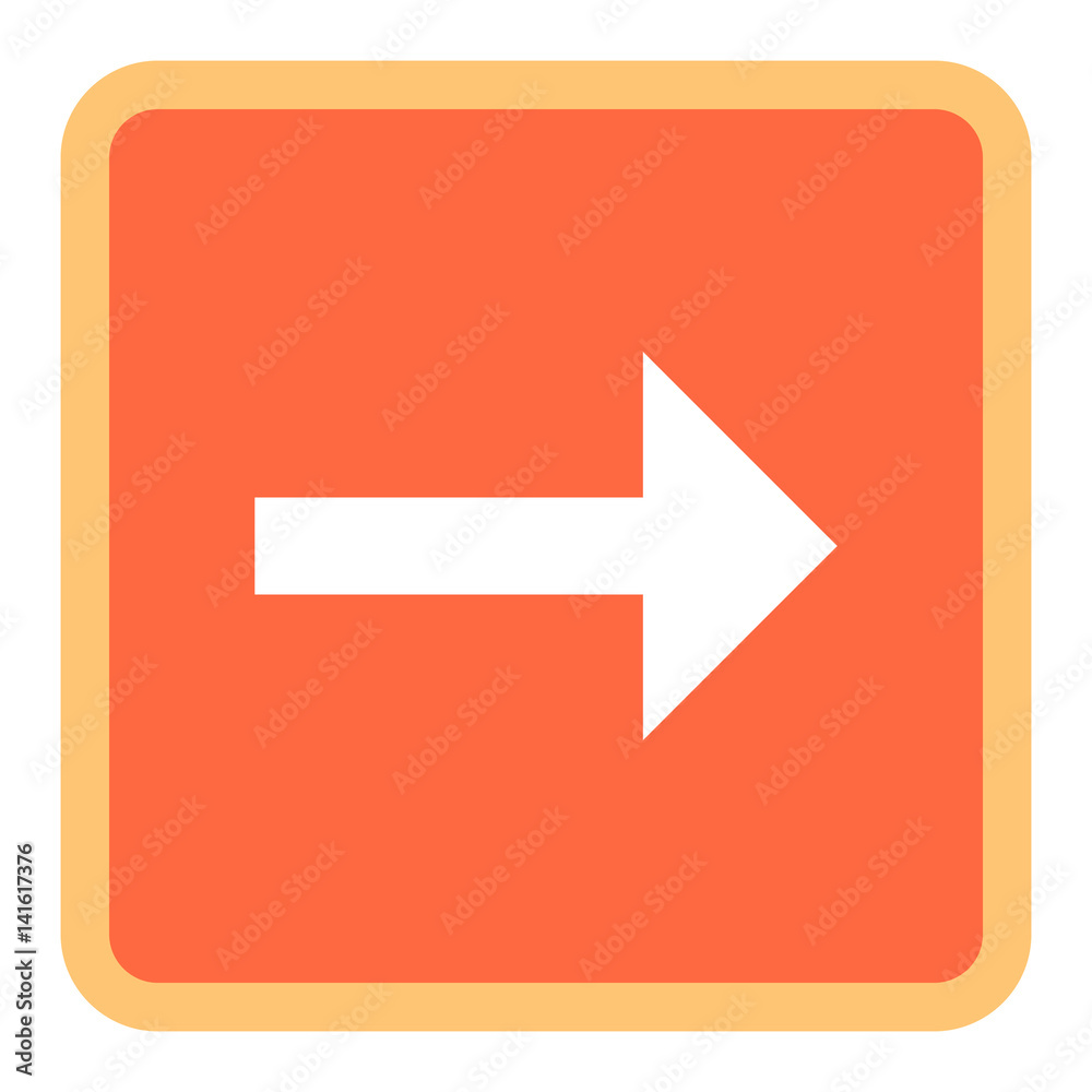 Arrow Sign Flat Square Icon Arrow Sign Flat Square Icon