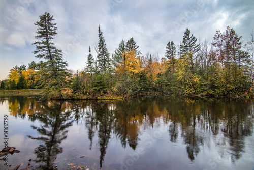 Fall foliage lakeside