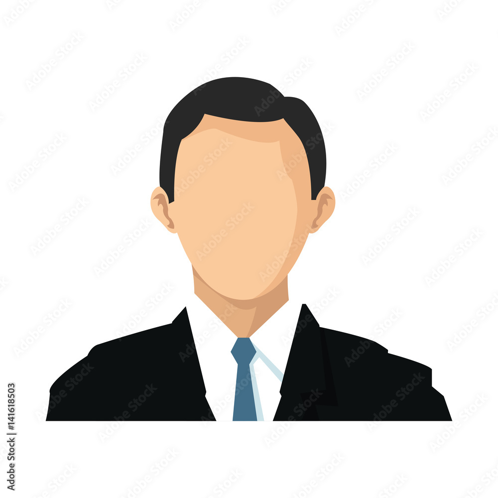businessman wearing executive clothes over white background. colorful design. vector illustration businessman wearing executive clothes over white background. colorful design. vector illustration
