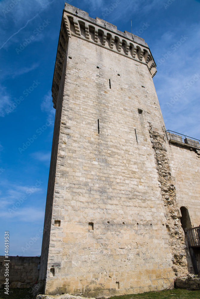 Beaucaire, in the Gard, France, the tower of the castle Beaucaire, in the Gard, France, the tower of the castle