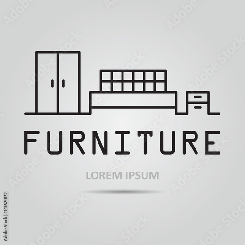 Vector icon with furniture