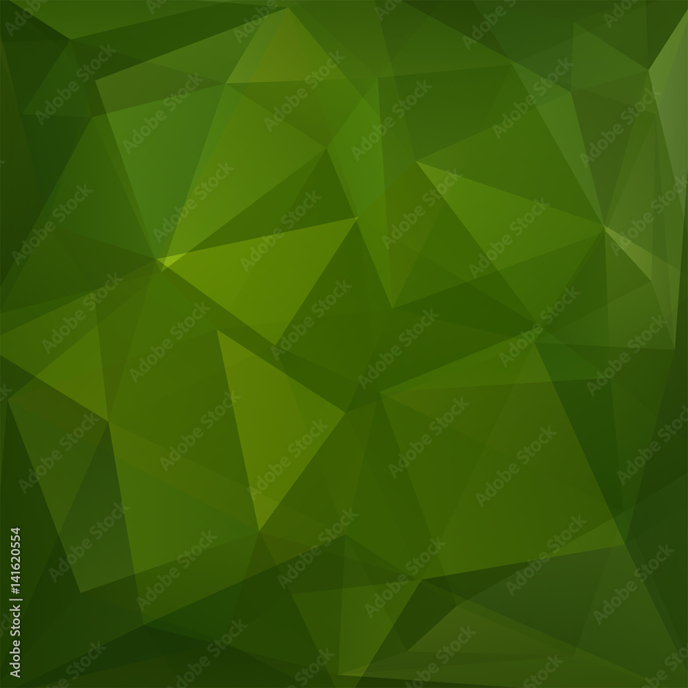Abstract background consisting of green triangles. Geometric design for business presentations or web template banner flyer. Vector illustration Abstract background consisting of green triangles. Geometric design for business presentations or web template banner flyer. Vector illustration