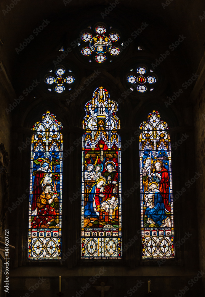 Traditional Church Stained-Glass Window