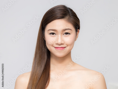 Asian beautiful women smile and happy