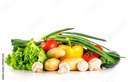 Still life with fresh vegetables