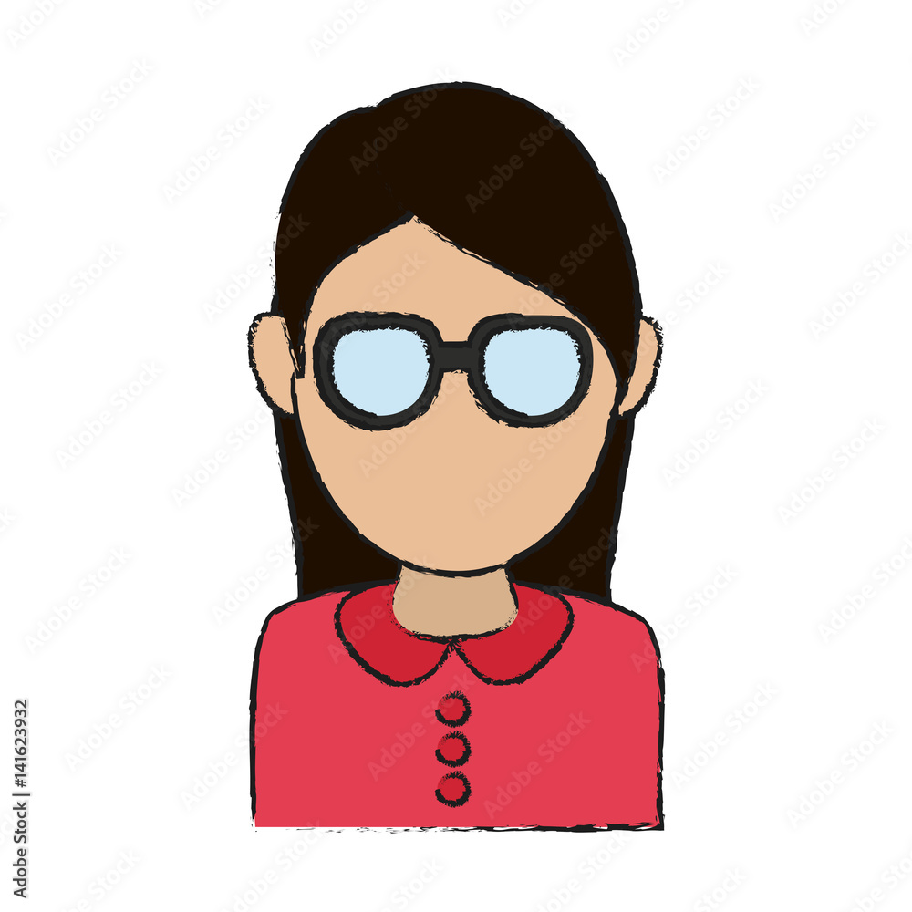 woman avatar icon over white background. colorful design. vector illustration woman avatar icon over white background. colorful design. vector illustration