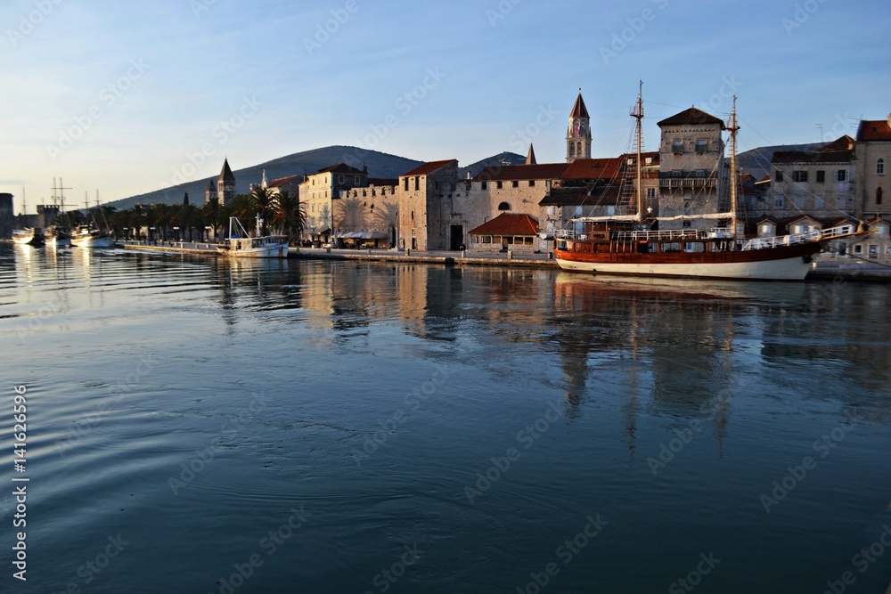 Naklejka premium Panorama view on the old city Trogir