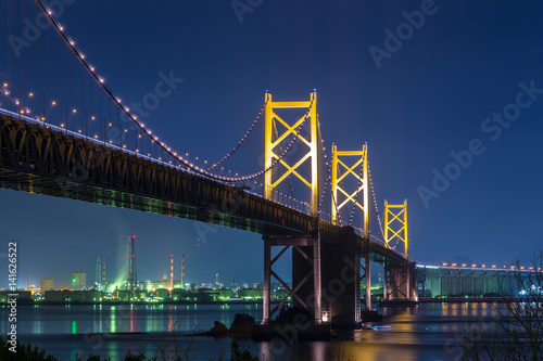 瀬戸大橋の夜景