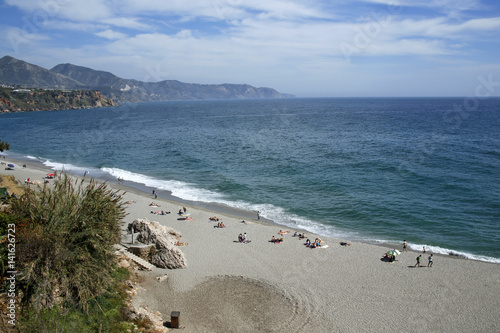 Carabeillo beach in Nerja  Costa del Sol  Spain