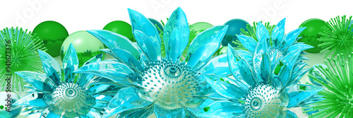 Panel kuchenny z motywem flowers