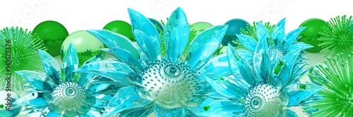 Panel kuchenny z motywem flowers