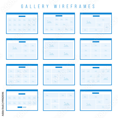 Gallery Wireframe components for prototypes.