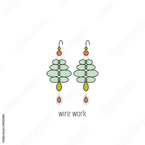 Wire wrapping line icon